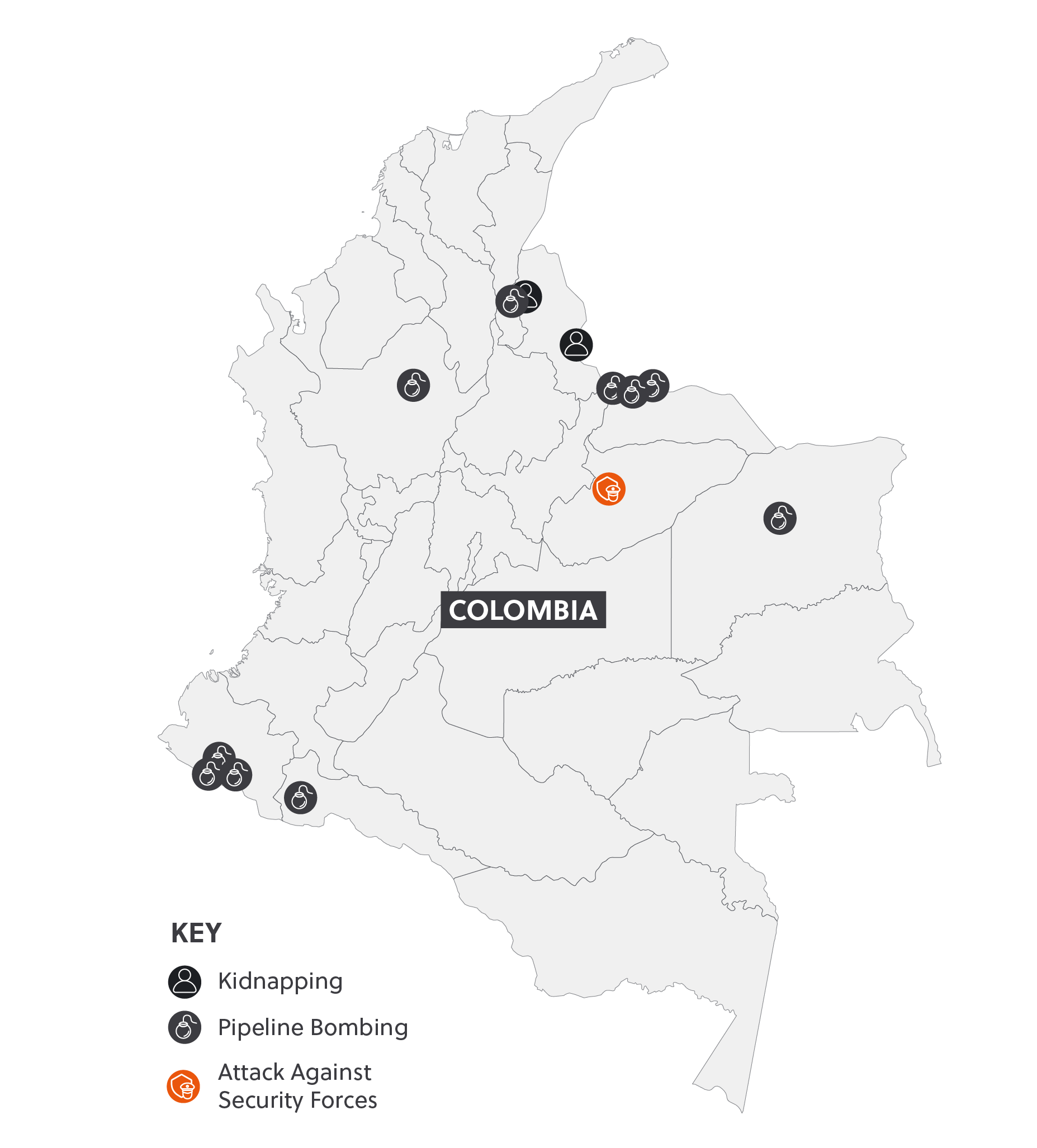 Suspected ELN militant activity in 2019