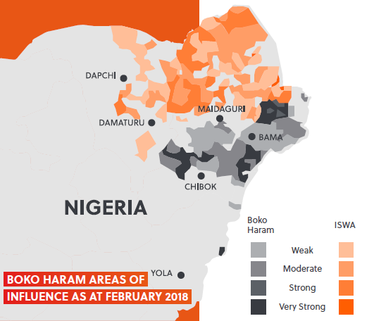 Boko Haram control map
