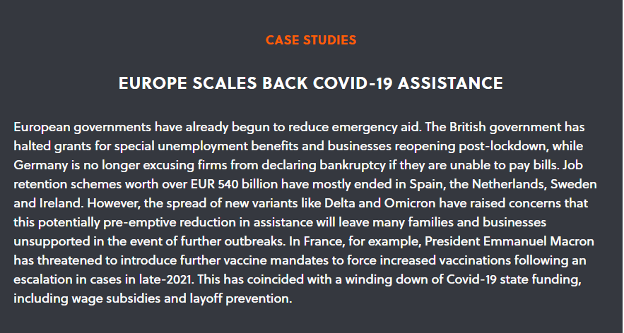 Europe covid assistance