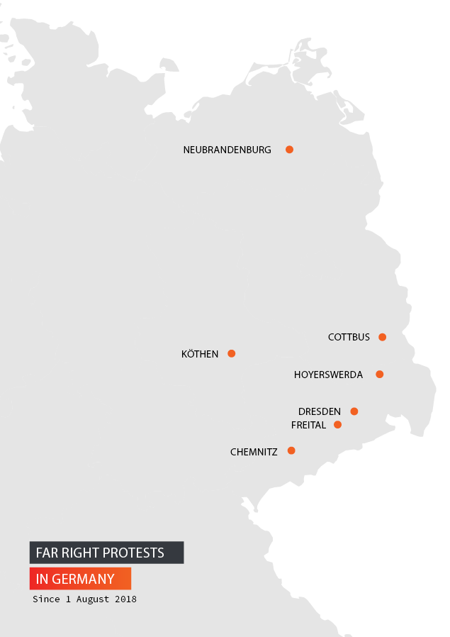 Far right protest locationd