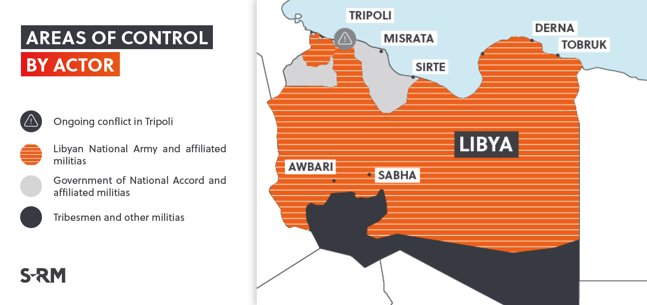 Libya areas of control
