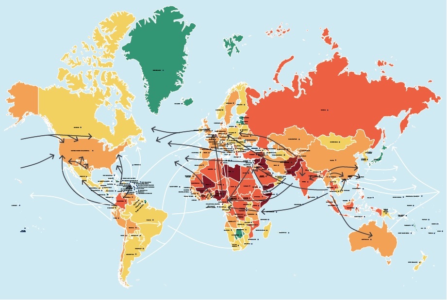 Smuggling routes map