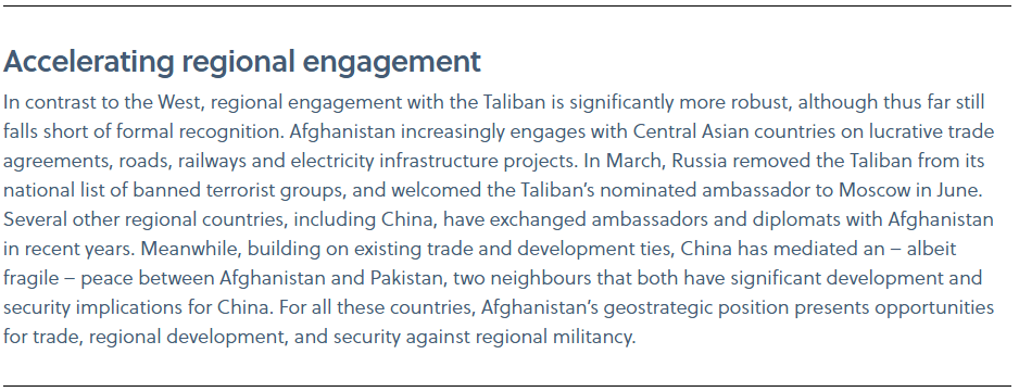 Taliban regional engagement