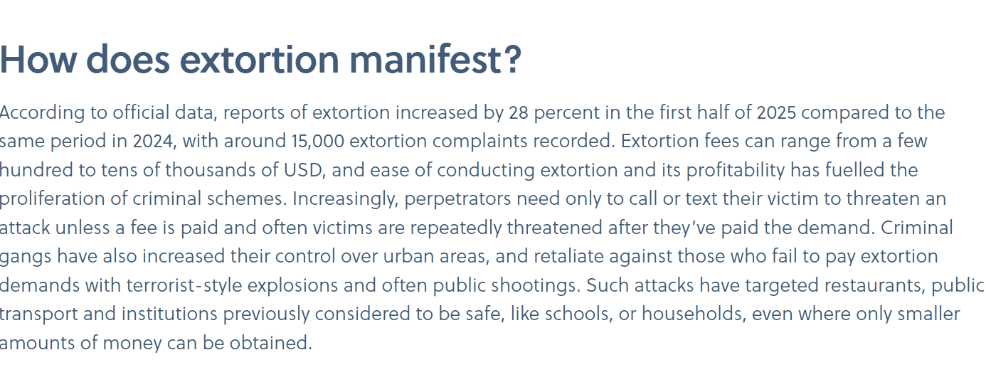 How does extortion manifest?