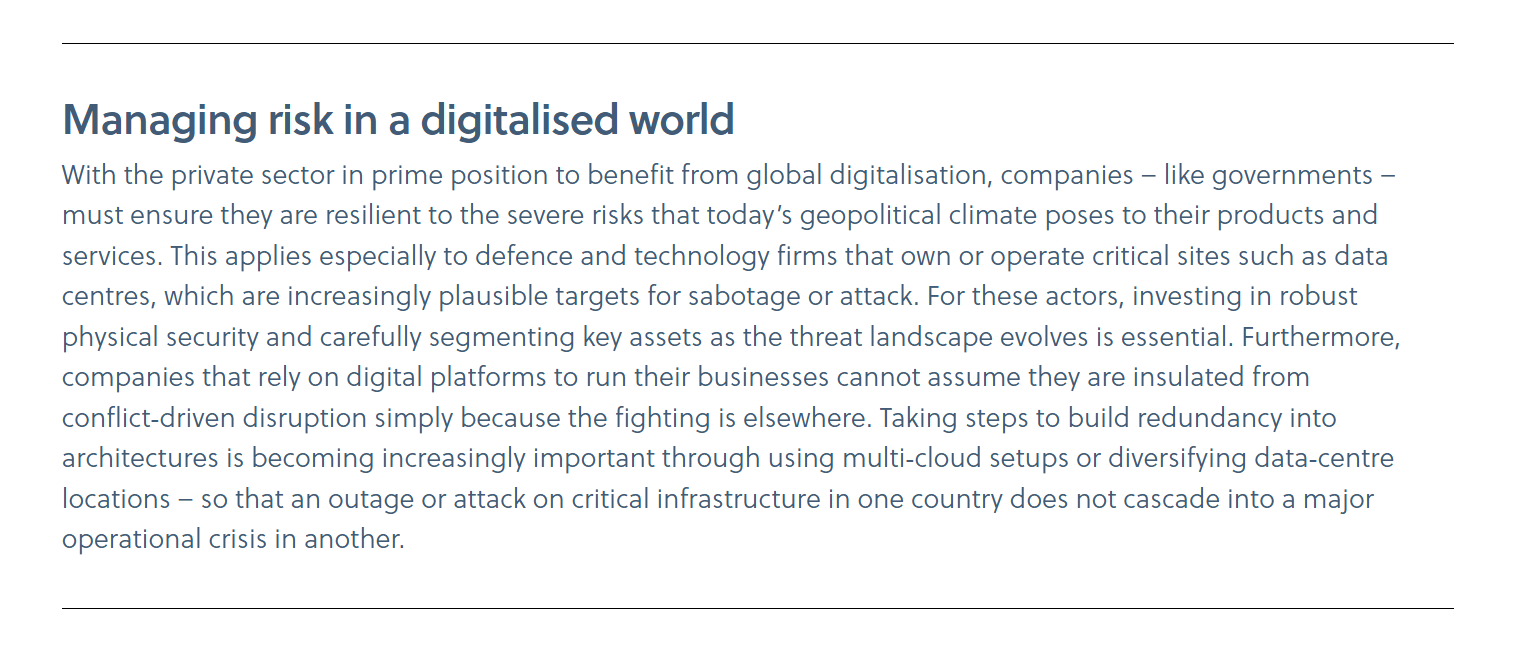 Managing risk in a digitalised world